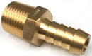 Brass Hose Barb 13mm Tail x 1/4" Male Thread