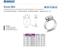 Breeze 304 Stainless Worm Drive Hose Clamp 11mm-20mm
