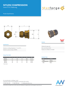 Copper 20mm x 1/2" Female Thread Union