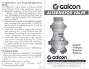 Galcon Alternator Valve 3/4"