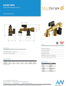 1/2" Double Outlet Brass Hose Cock