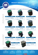 Valve Box 255 H x 250 Dia x 340 Base Heavy Duty Round