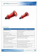 Red Adjustable Fire Nozzle 1"