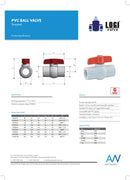 PVC Ball Valve  1 1/2" Threaded