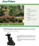 Rainbird DVF 25mm Solenoid Valve With 9V Latching Coil