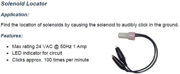 Solenoid Valve Locator