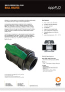 Appflo Poly Ball Valve 3/4" Female Thread