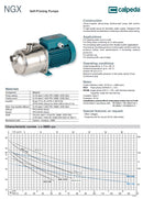 Calpeda PECO-NGXM 2/80 Jet Pump Pressure System .55KW