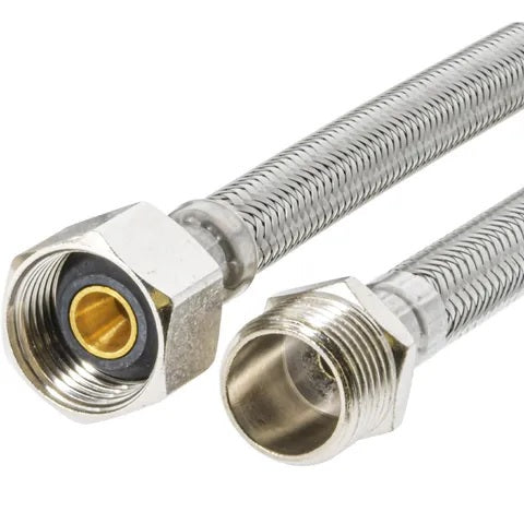 Stainless Braided Flex Hose 20mm x 700mm Male x Female