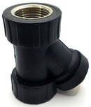 1" Black Poly Y Strainer