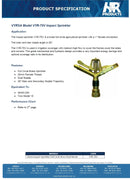 VYR Brass 1" Full Circle Impact Sprinkler
