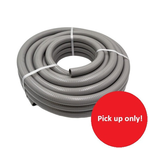 Grey Suction Hose 38mm Cut