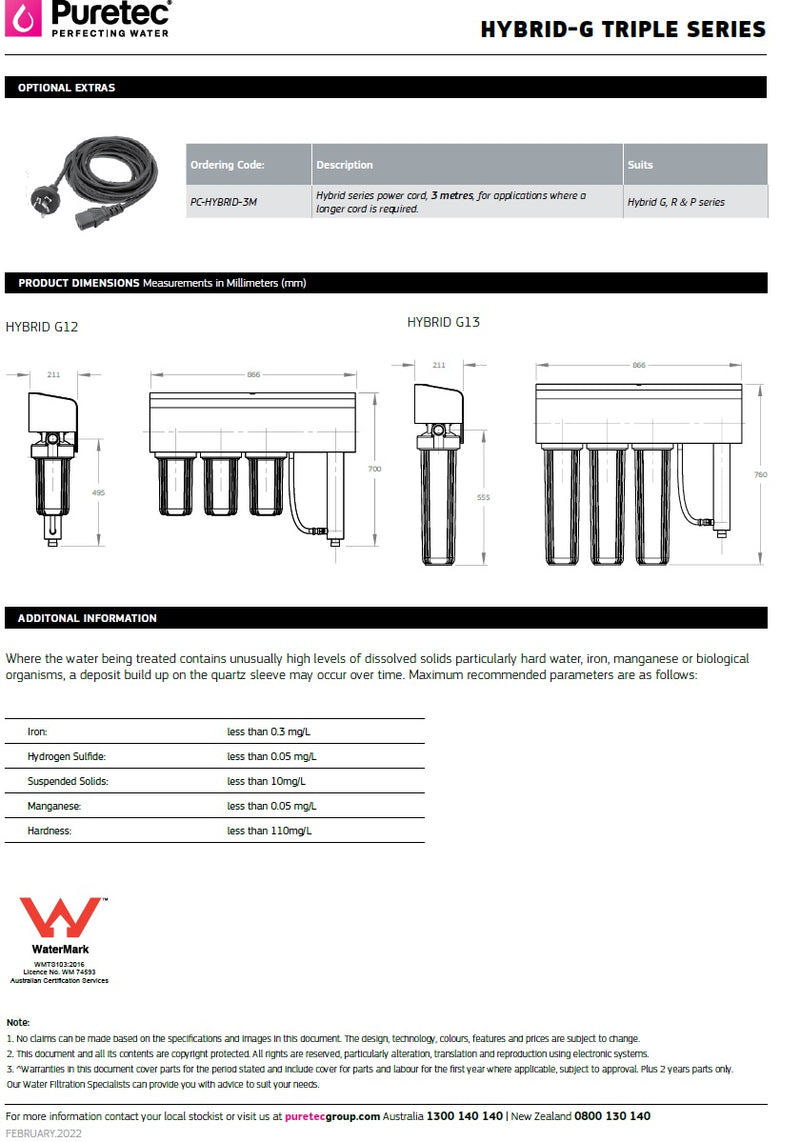 Puretec Hybrid Triple Stage UV System 120 l/min
