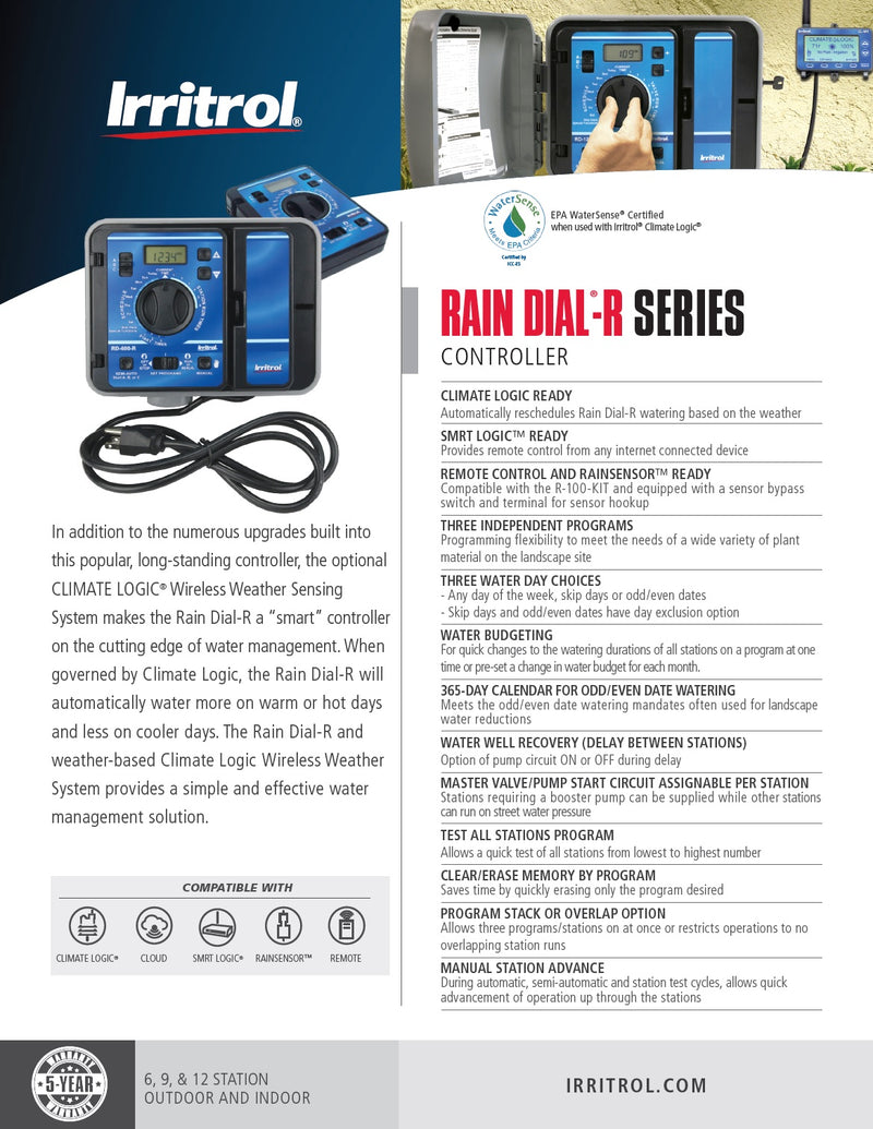 Irritrol Rain Dial 12 Station Outdoor Control