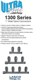 Lasco 1" Swivel 3 Way Manifold