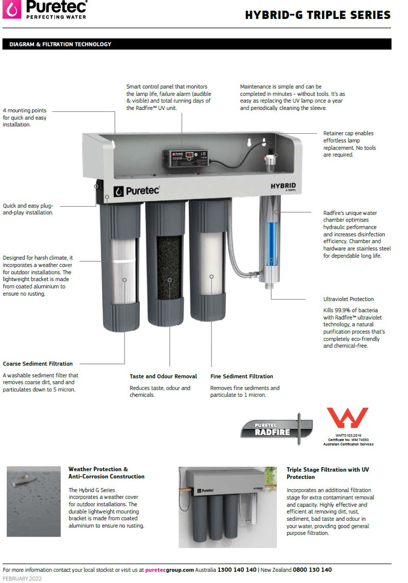 Puretec Hybrid Triple Stage UV System 120 l/min
