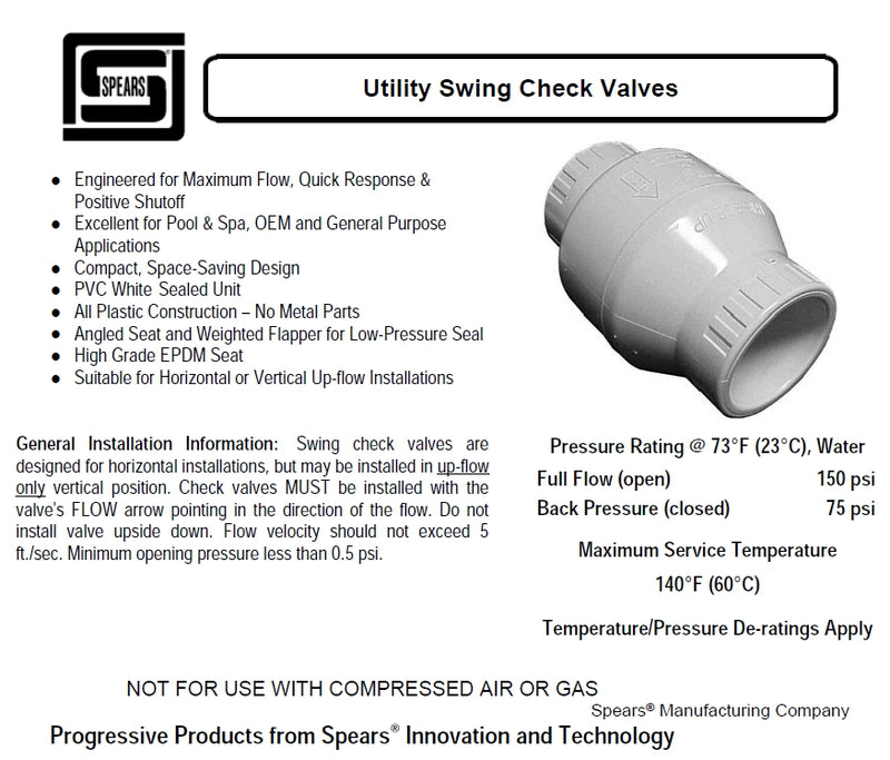 100mm PVC Swing Check Valve