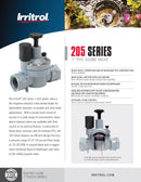 205FC Series Irritrol Richdel 1" Solenoid Valve with Flow Control