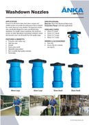 Anka Blue Hose Nozzle High Flow 1 1/4"