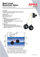 Apex 1 1/4" Double Acting Float Valve