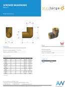 Brass 1 1/4" BSP Elbow