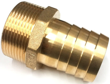 Brass Hose Barb 65mm Tail x 2 1/2" Male Thread