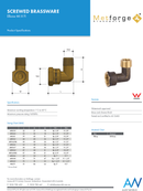 Brass 1" BSP MxF Elbow