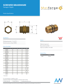 Brass  1/4" BSP Nipple