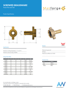 Brass 1 1/2" Nut x 38mm Tail