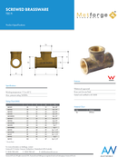 Brass Tee Threaded 1/4"