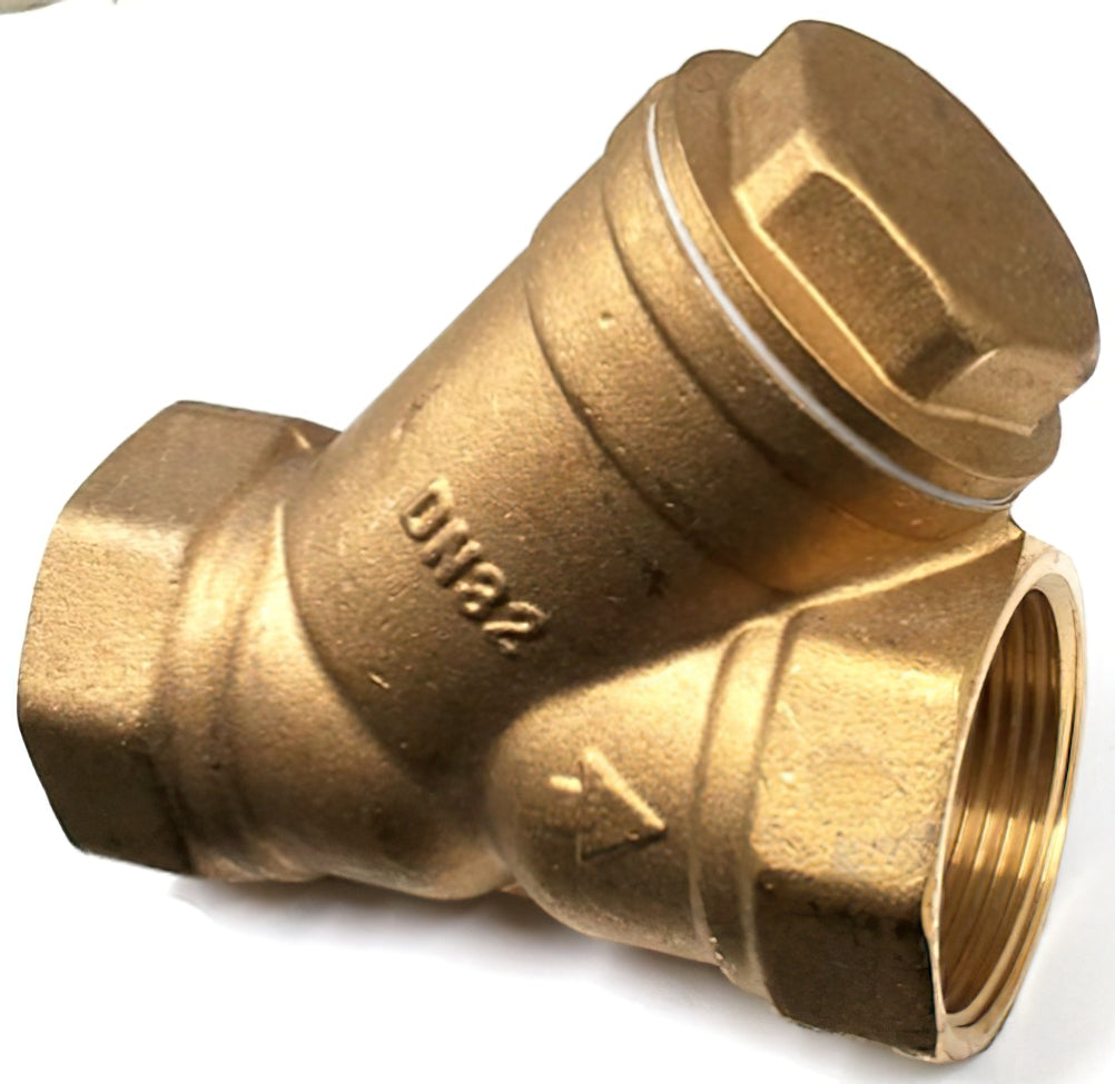 1/2 BSP Brass In-Line Y Strainer / Filter, Female x Female