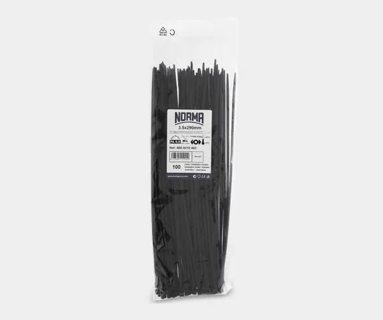 Norma 4.8mm x 200mm Cable Ties 100 Pack