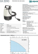 Calpeda GXM ZERO Low Drain Submersible Pump