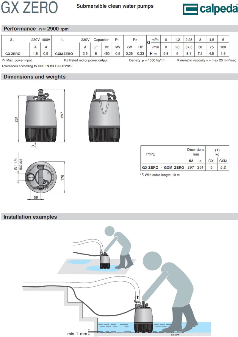 Calpeda GXM ZERO Low Drain Submersible Pump