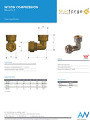 Copper 15mm Compression x 1/2" Female Elbow