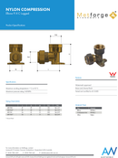 Copper 20mm x 3/4" Female Wall Mount Elbow Brass