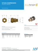 Copper 20mm x 1/2" Male Thread Union