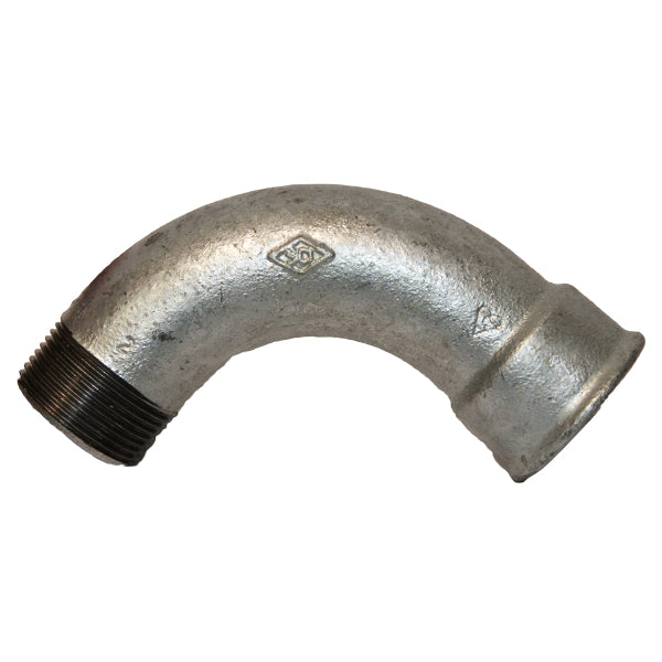 Galvanised Malleable Iron 1/2" BSP MxF Bend