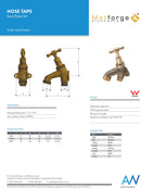 3/4" Brass Wall-mount Hose Cock