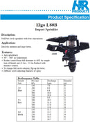 Elgo 1/2" Plastic Impact Sprinkler 3.5mm Jet