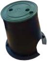 Valve Box 220 H x 170 Dia x 250 Base Round