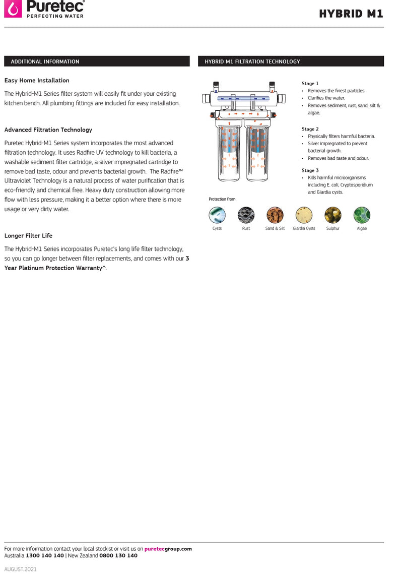 Puretec Hybrid Undersink UV System 8 l/min