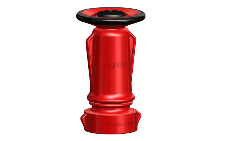 Red Adjustable Fire Nozzle 1"