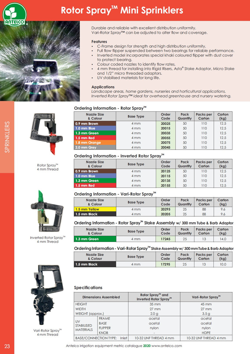 Antelco Red Jet Rotor Spray