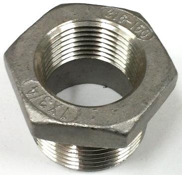 316 Stainless Steel 1 1/4" x 1" BSP Bush