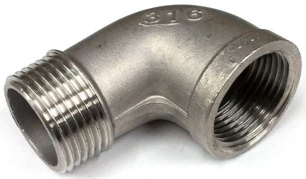 316 Stainless Steel 1/4" BSP MxF Elbow