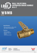 DZR Brass Ball Valve 3/4" Male x Female
