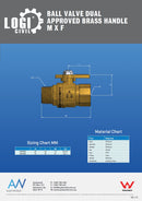 DZR Brass Ball Valve 1" Male x Female