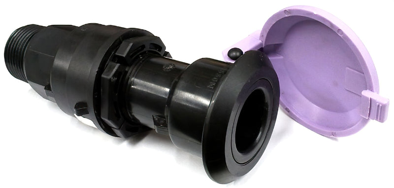 Hr Products 1" Quick Coupling Valve Purple Cap