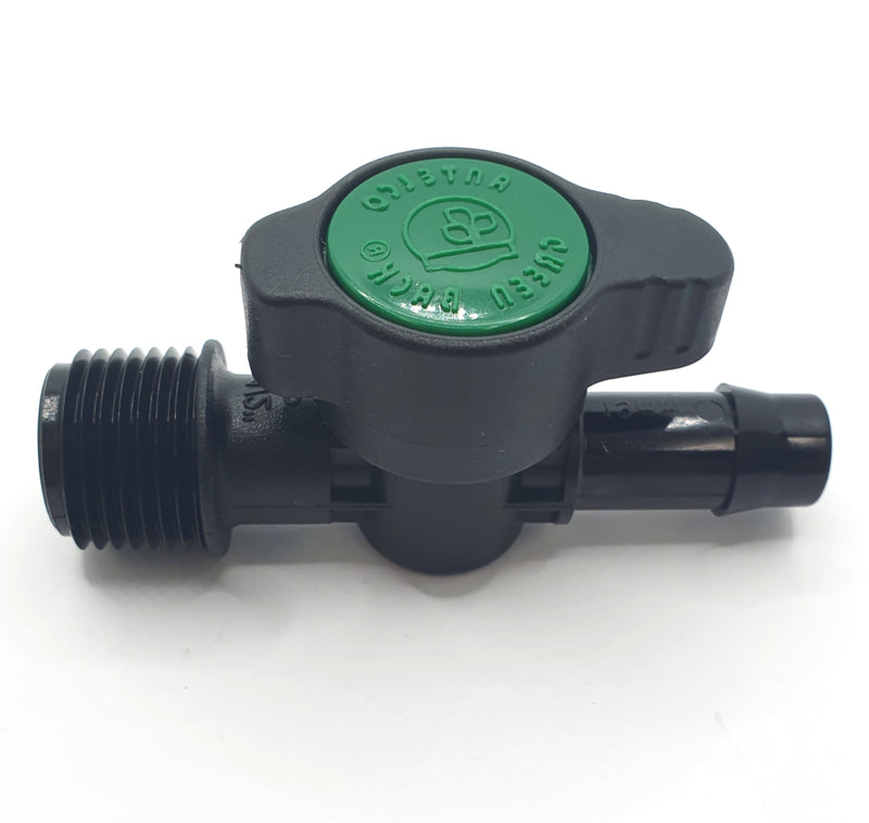 Antelco 13mm Barbed Valve to 1/2" Male Thread